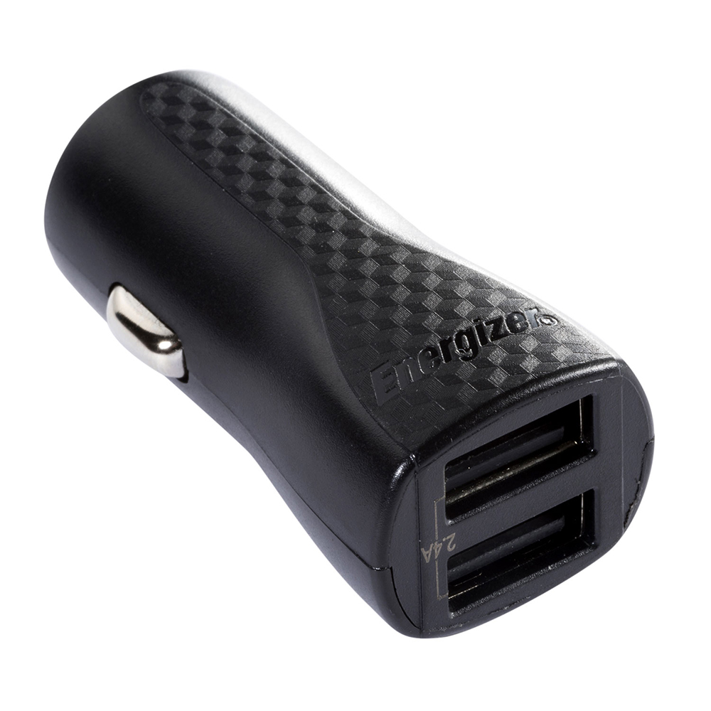 Energizer Hardcase �adowarka samochodowa 2USB 2,4A z kablem typ-C i microUSB czarna Lifetime / 6