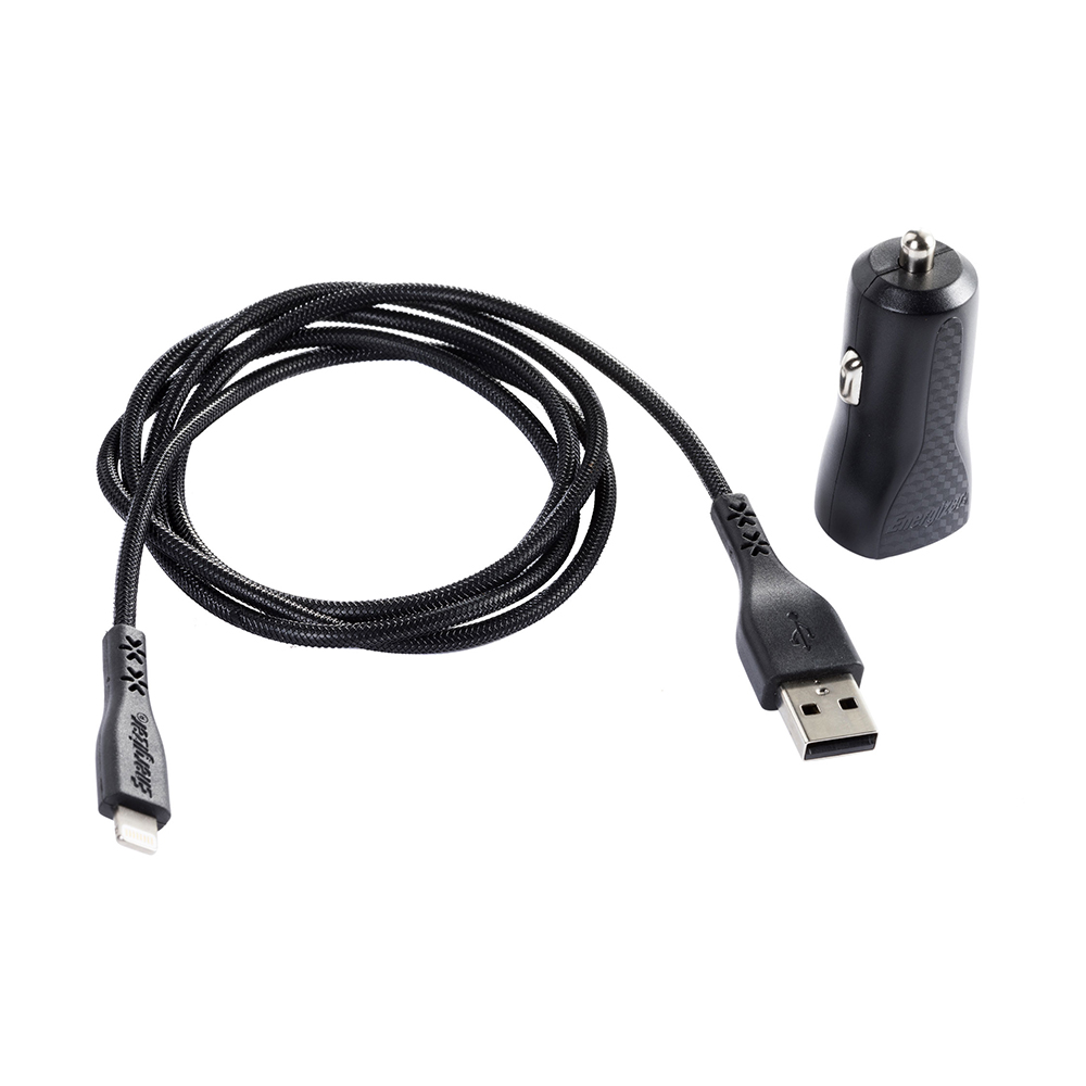 Energizer Hardcase �adowarka samochodowa 2USB 3,4A z kablem 8-pin czarna Lifetime / 2