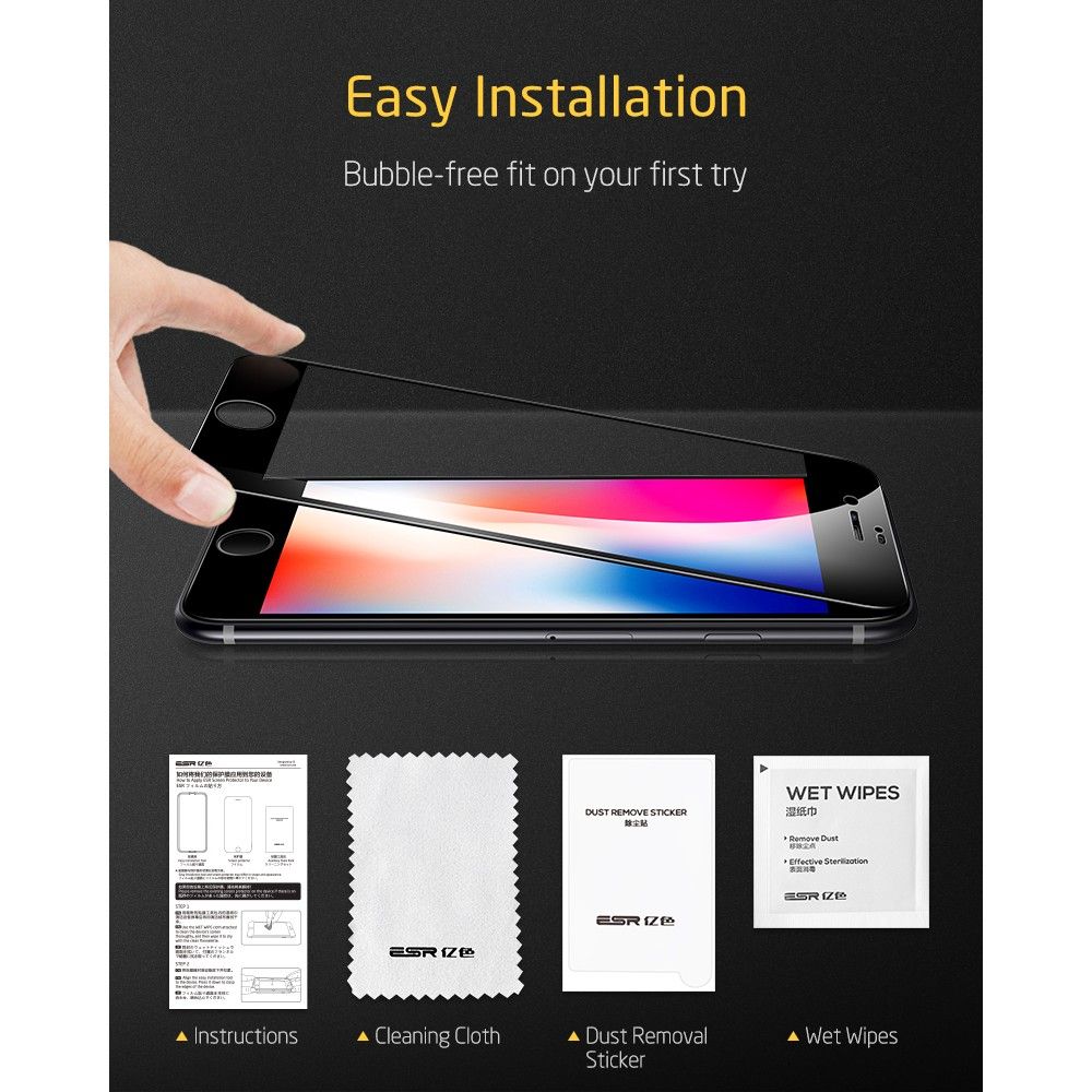 Esr Screen Shield 3d Czarne Apple iPhone 7 / 6