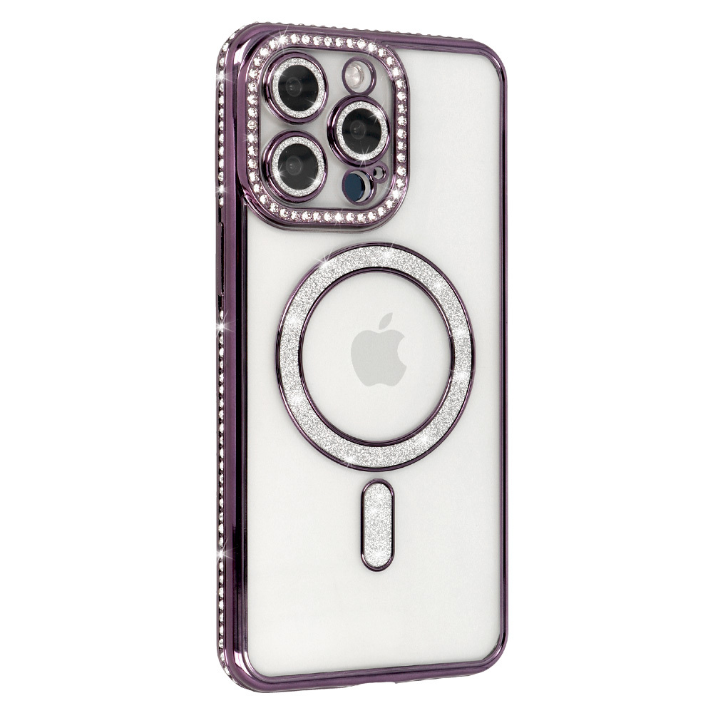 Etui Bling Magsafe Case do fioletowy Samsung Galaxy A17 / 2