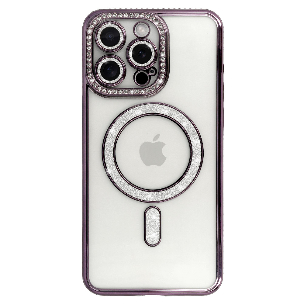 Etui Bling Magsafe Case do fioletowy Samsung Galaxy A17 / 3