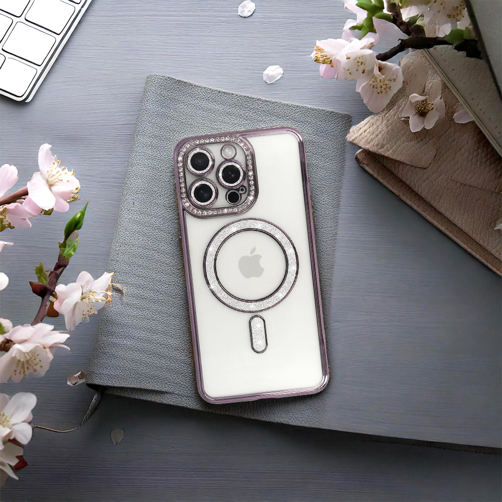Etui Bling Magsafe Case do fioletowy Samsung Galaxy A17 / 6