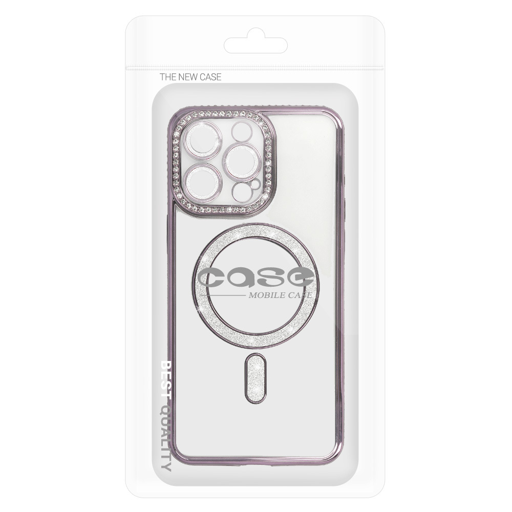 Etui Bling Magsafe Case do fioletowy Samsung Galaxy A17 / 7