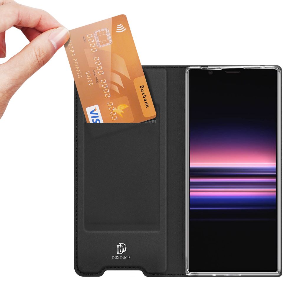 etui book DuxDucis SkinPro Czarne Sony Xperia 1 II / 2