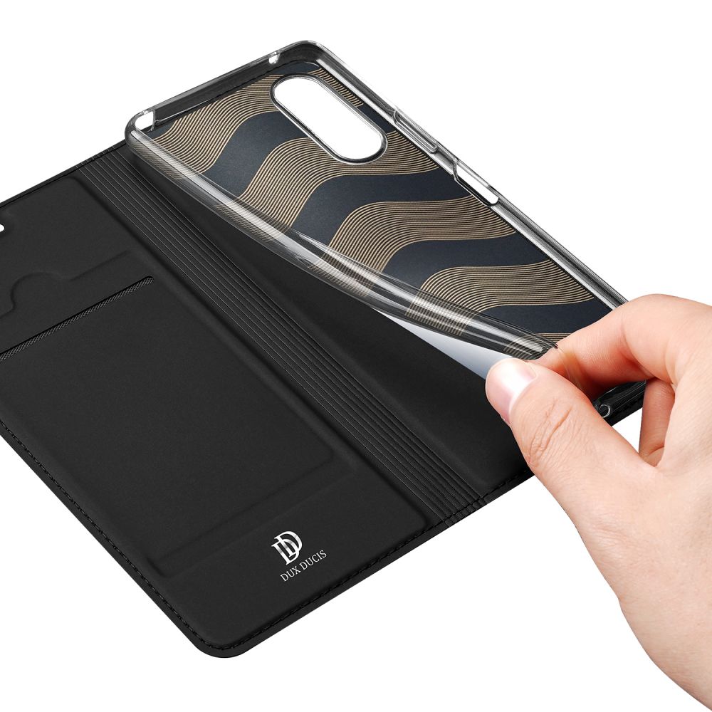 etui book DuxDucis SkinPro Czarne Sony Xperia 10 II / 9