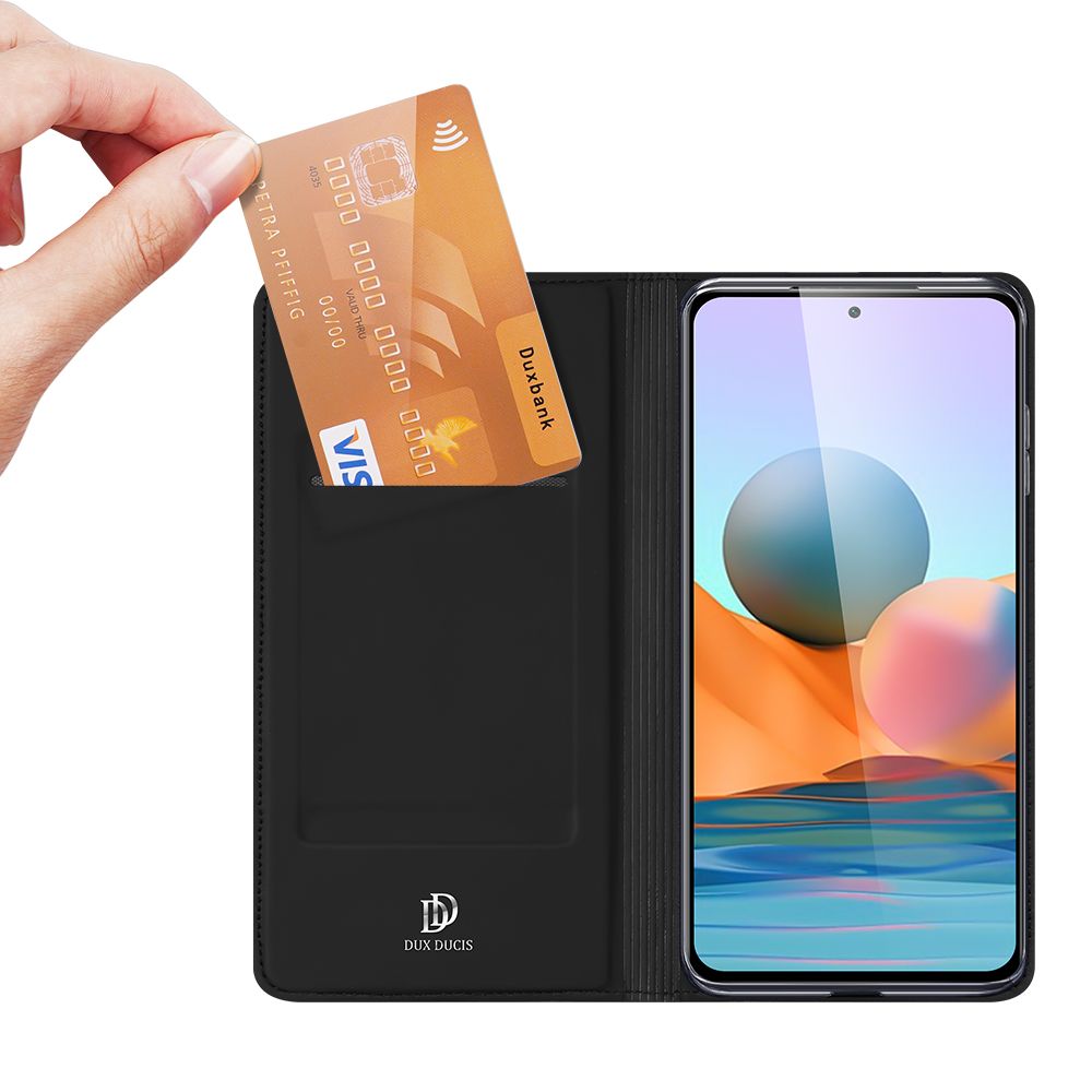 etui book z podstawk� DuxDucis SkinPro czarne Xiaomi Redmi Note 10 Pro / 2