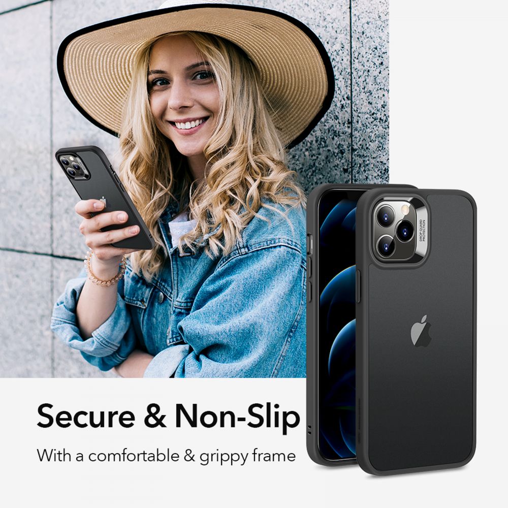 etui Esr Classic Hybrid jelly czarne Apple iPhone 12 / 8