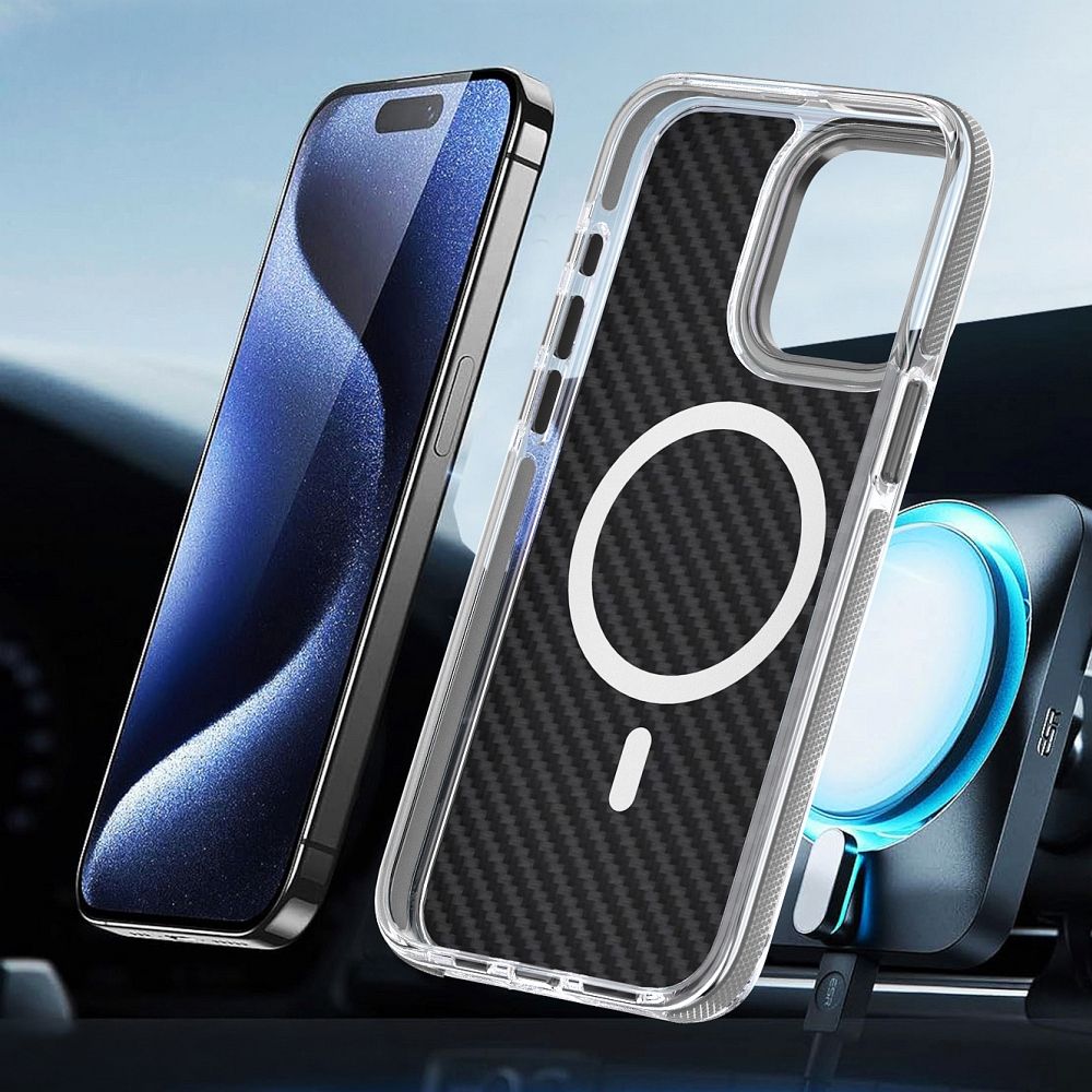 Etui Etui FIBER MagSafe karbonowe szary Xiaomi Redmi 5G / 6