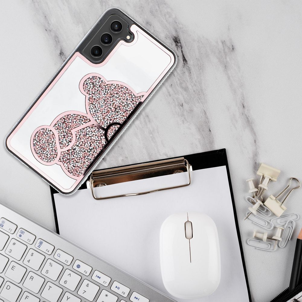 Etui Etui Teddy Bear różowy Samsung Galaxy A08 / 8 Etui Etui Teddy Bear różowy Samsung Galaxy A08 / 8