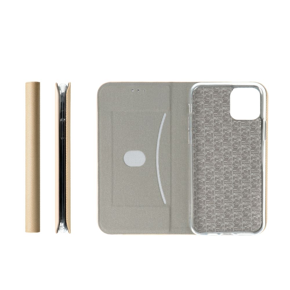 Etui książeczkowe magnetyczne z podstawką złoty Samsung Galaxy A27 5G / 4 Etui książeczkowe magnetyczne z podstawką złoty Samsung Galaxy A27 5G / 4