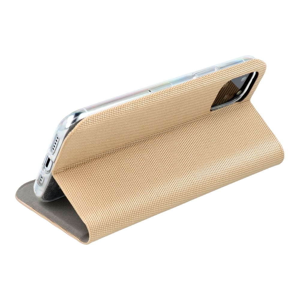 Etui książeczkowe magnetyczne z podstawką złoty Samsung Galaxy A27 5G / 5 Etui książeczkowe magnetyczne z podstawką złoty Samsung Galaxy A27 5G / 5