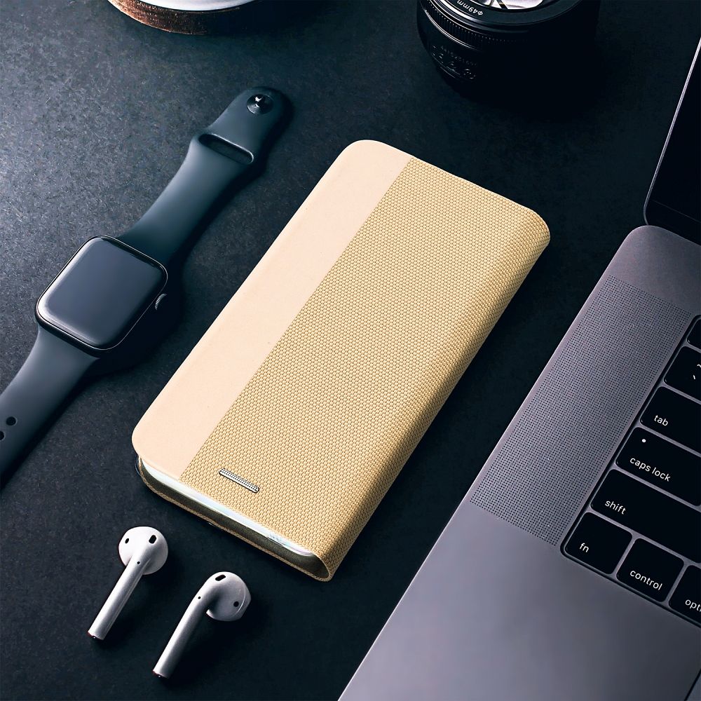 Etui książeczkowe magnetyczne z podstawką złoty Samsung Galaxy A27 5G / 8 Etui książeczkowe magnetyczne z podstawką złoty Samsung Galaxy A27 5G / 8