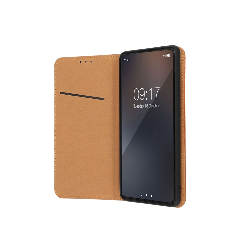 Etui ksi��eczkowe sk�rzane z klap� i kieszonk� na karty br�zowy Samsung Galaxy S26 Plus / 6