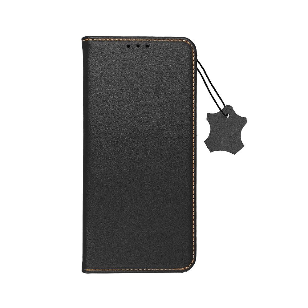 Etui ksi��eczkowe sk�rzane z klap� i kieszonk� na karty czarny Xiaomi Redmi Note 15 Pro Plus 5G