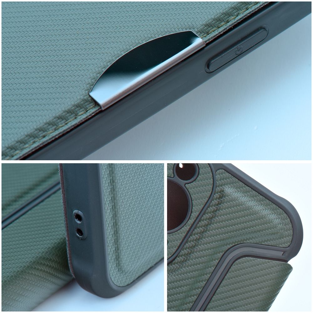 Etui książeczkowe z kieszonką na dokumenty ciemnozielony Samsung Galaxy A27 5G / 4 Etui książeczkowe z kieszonką na dokumenty ciemnozielony Samsung Galaxy A27 5G / 4
