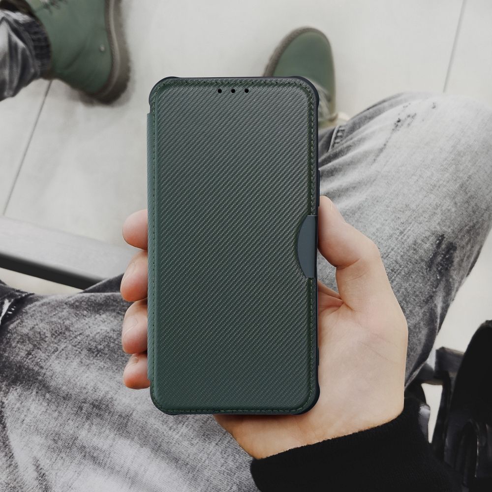Etui książeczkowe z kieszonką na dokumenty ciemnozielony Samsung Galaxy A27 5G / 6 Etui książeczkowe z kieszonką na dokumenty ciemnozielony Samsung Galaxy A27 5G / 6