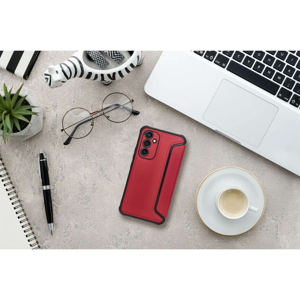 Etui książeczkowe z kieszonką na dokumenty czerwony Samsung Galaxy A27 5G / 3 Etui książeczkowe z kieszonką na dokumenty czerwony Samsung Galaxy A27 5G / 3