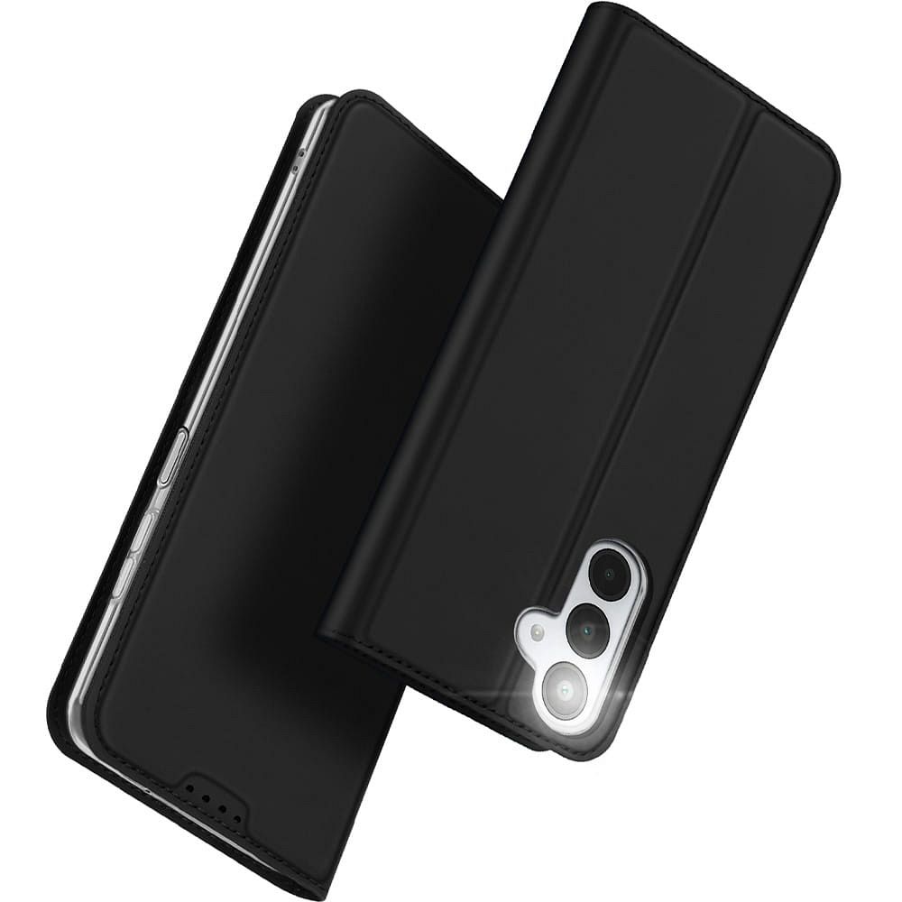 Etui ksi��eczkowe z kieszonk� na karty z podstawk� czarny Samsung Galaxy A17