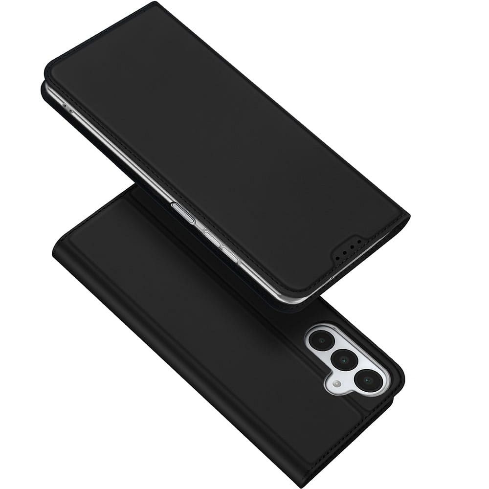 Etui ksi��eczkowe z kieszonk� na karty z podstawk� czarny Samsung Galaxy A17 / 4