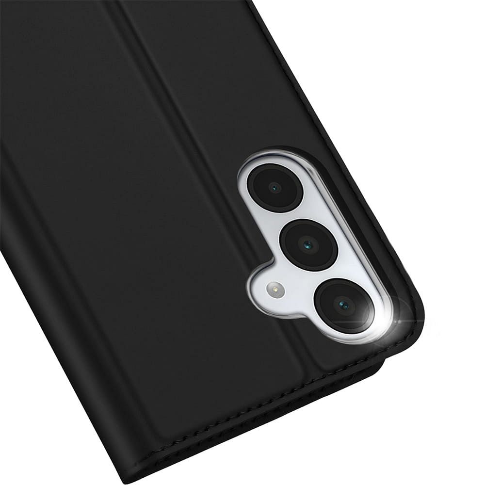 Etui ksi��eczkowe z kieszonk� na karty z podstawk� czarny Samsung Galaxy A17 / 7