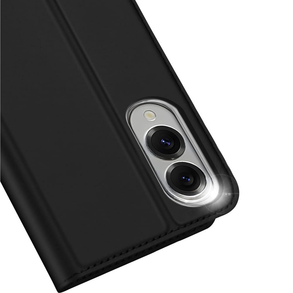 Etui ksi��eczkowe z kieszonk� na karty z podstawk� czarny Samsung Galaxy S25 Edge / 4