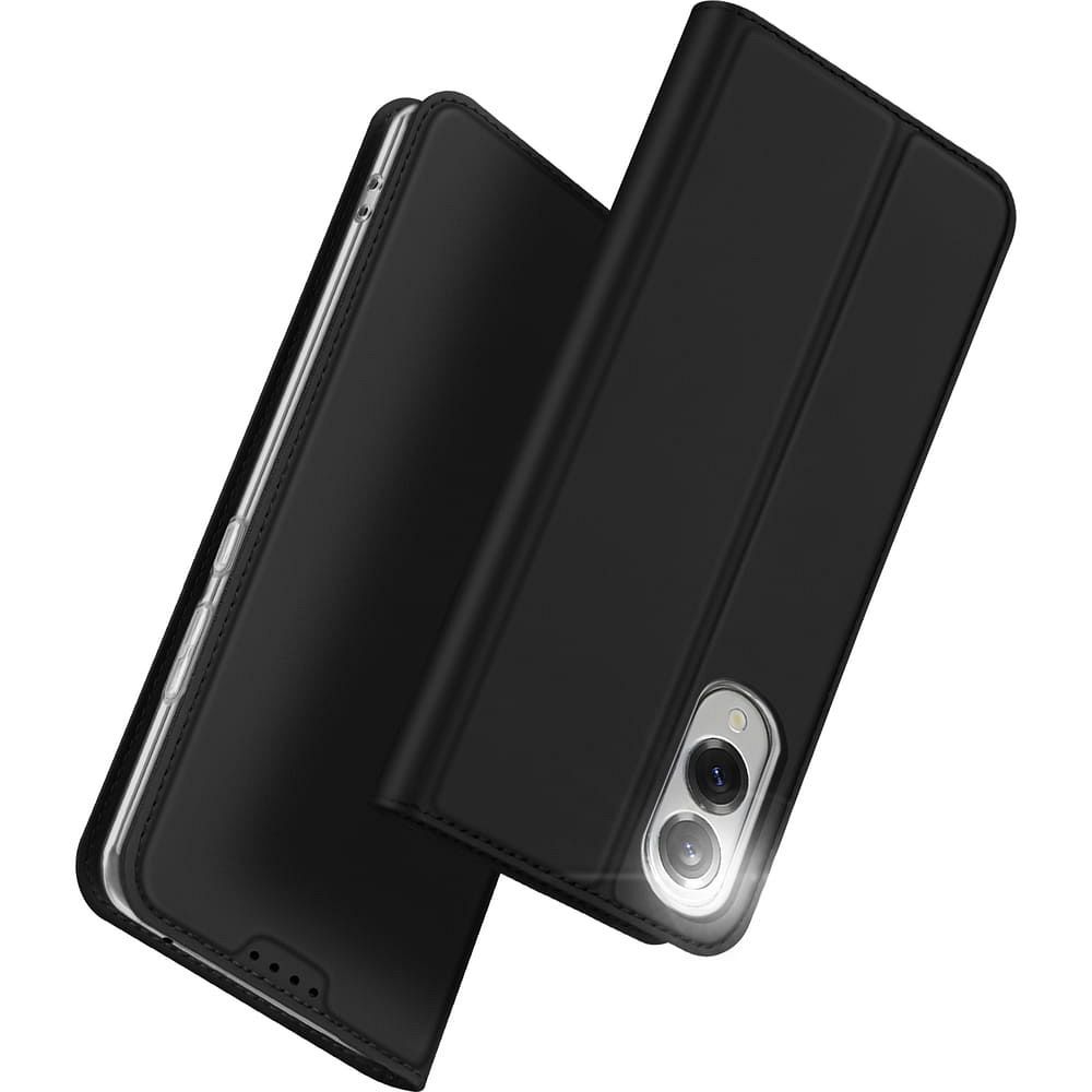 Etui ksi��eczkowe z kieszonk� na karty z podstawk� czarny Samsung Galaxy S25 Edge / 8