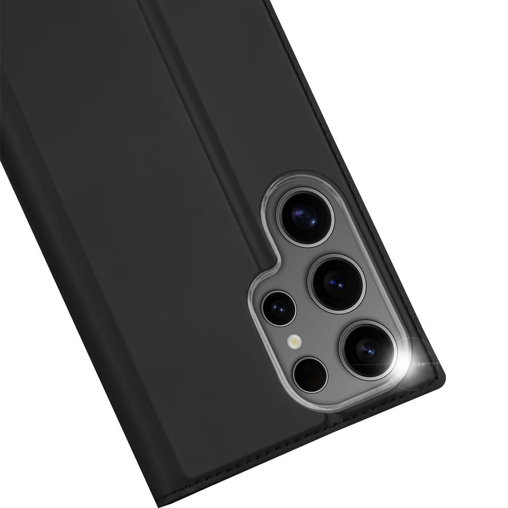 Etui ksi��eczkowe z kieszonk� na karty z podstawk� czarny Samsung Galaxy S25 Ultra / 8