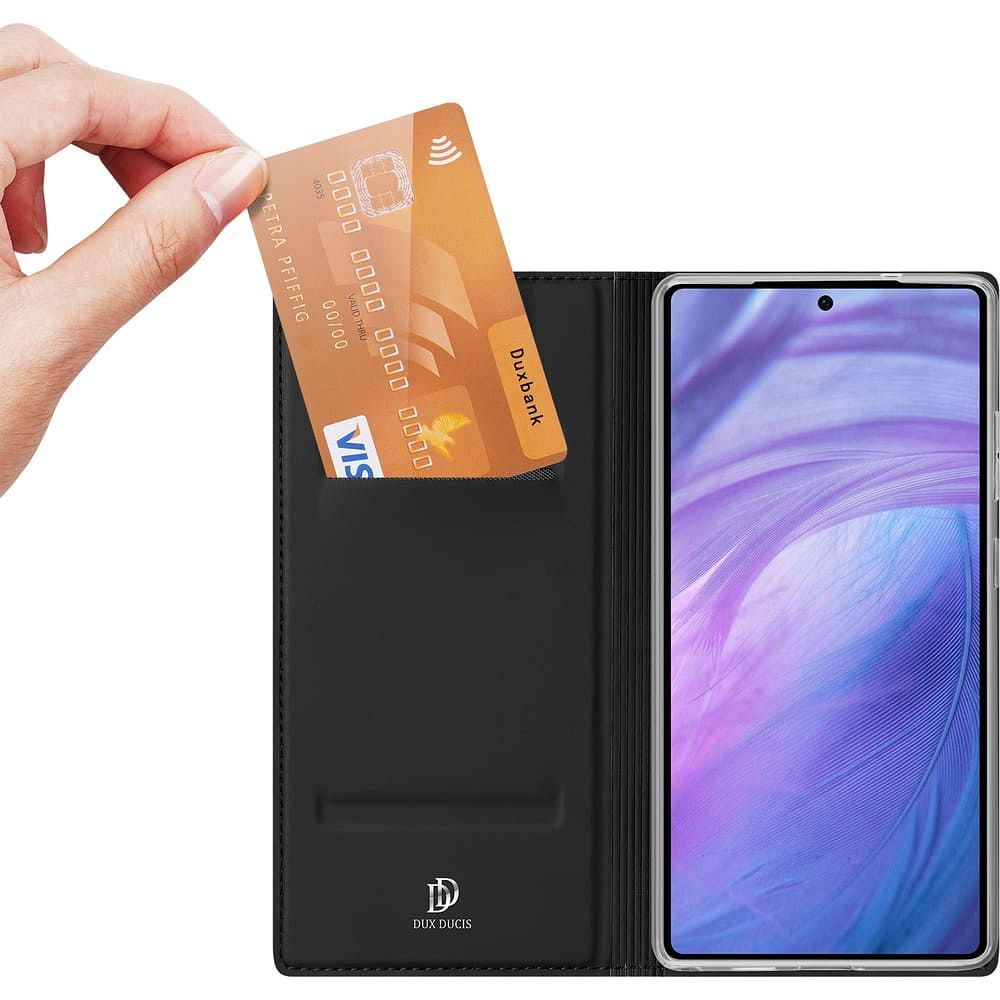 Etui ksi��eczkowe z kieszonk� na karty z podstawk� czarny Samsung Galaxy S25 Ultra / 9