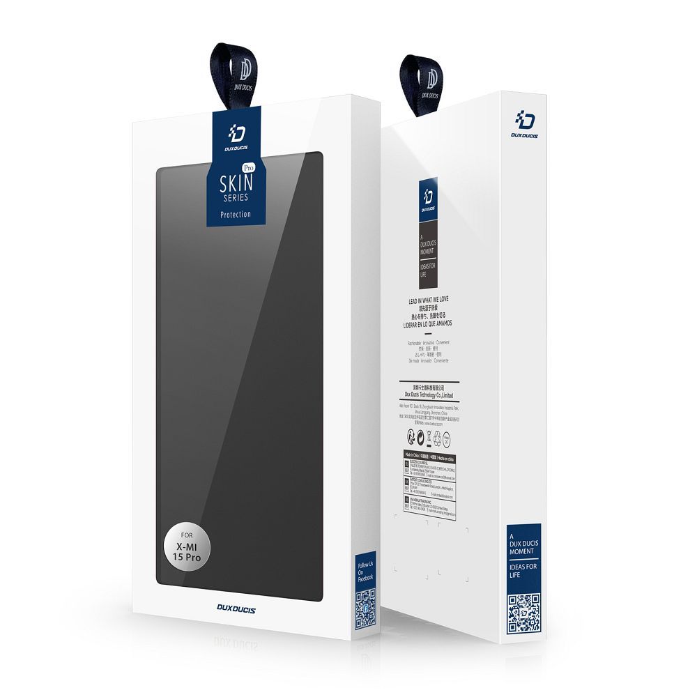 Etui ksi��eczkowe z kieszonk� na karty z podstawk� czarny Xiaomi 15 Pro / 5