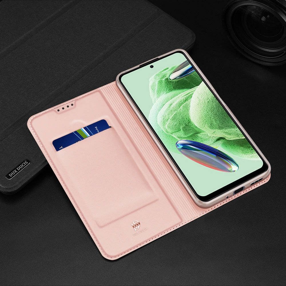 Etui książeczkowe z kieszonką na karty z podstawką czarny Xiaomi Redmi Note 12 5G / 3 Etui książeczkowe z kieszonką na karty z podstawką czarny Xiaomi Redmi Note 12 5G / 3