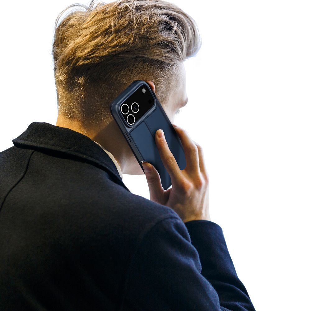 Etui książeczkowe z kieszonką na karty z podstawką niebieski Apple iPhone 17 Pro / 2 Etui książeczkowe z kieszonką na karty z podstawką niebieski Apple iPhone 17 Pro / 2