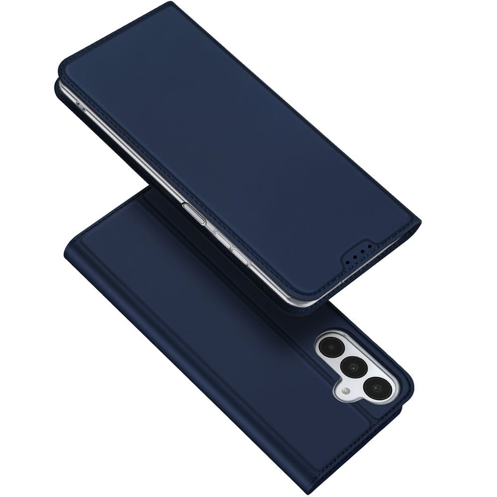 Etui ksi��eczkowe z kieszonk� na karty z podstawk� niebieski Samsung Galaxy A17 / 4
