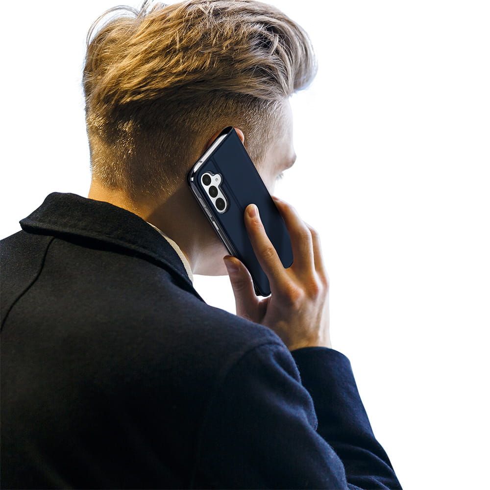 Etui ksi��eczkowe z kieszonk� na karty z podstawk� niebieski Samsung Galaxy A17 / 9