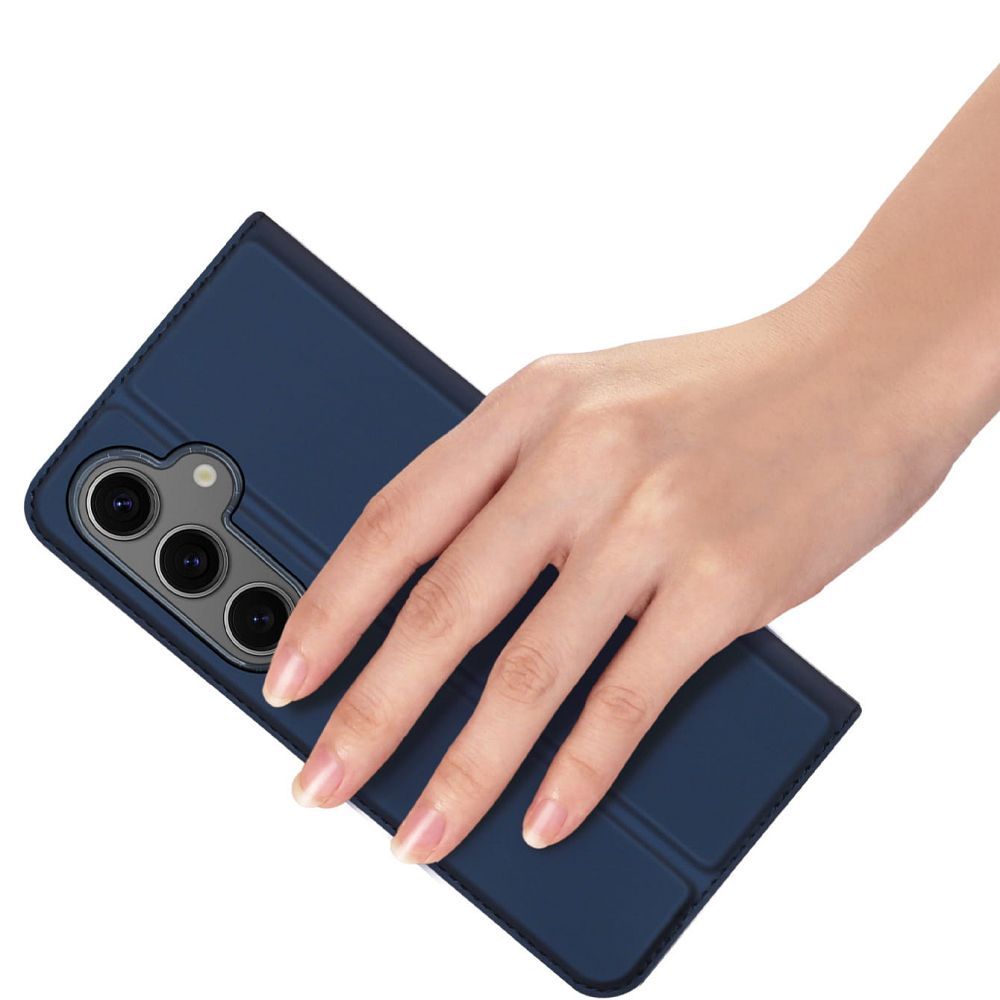 Etui ksi��eczkowe z kieszonk� na karty z podstawk� niebieski Samsung Galaxy S24 FE / 4