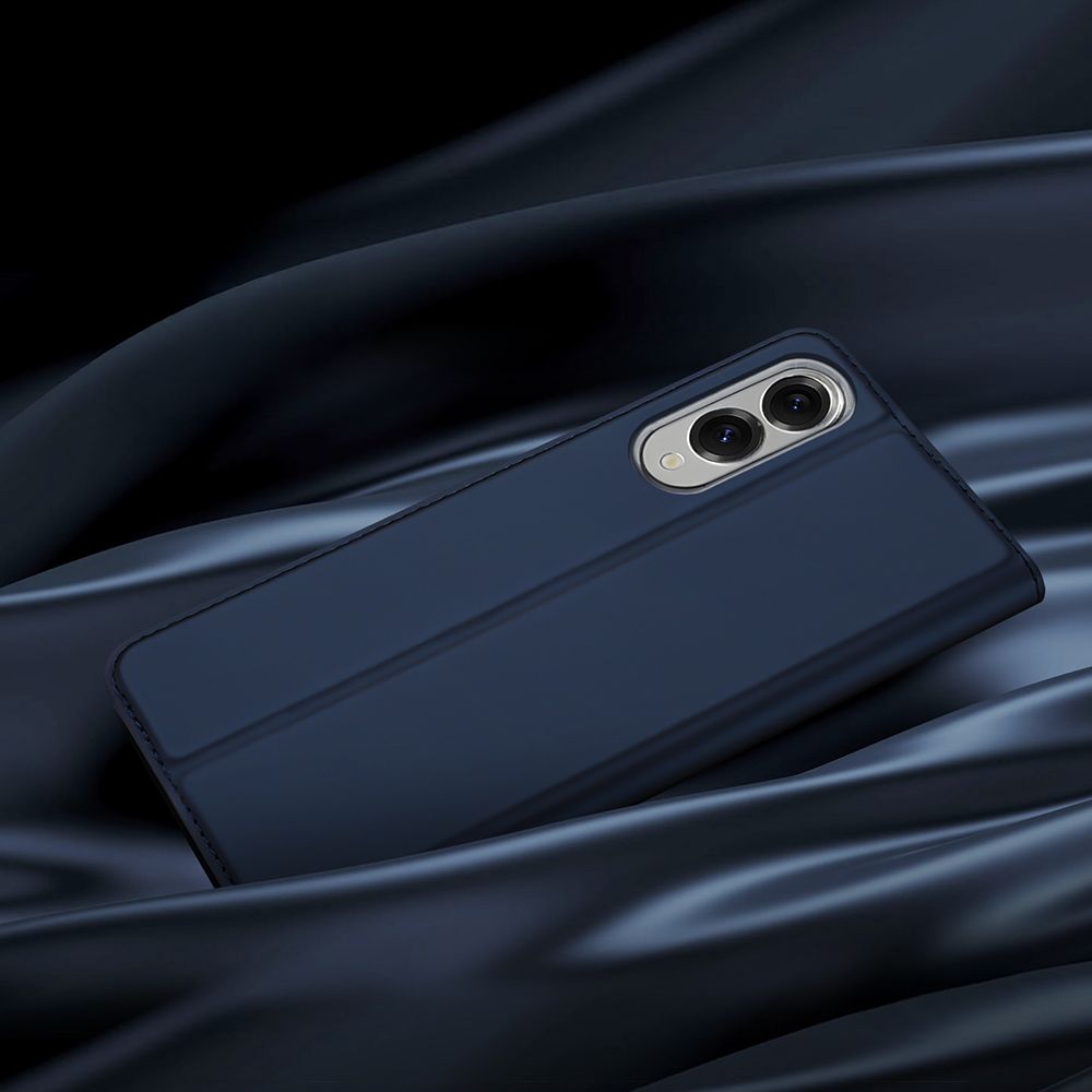 Etui ksi��eczkowe z kieszonk� na karty z podstawk� niebieski Samsung Galaxy S25 Edge / 5