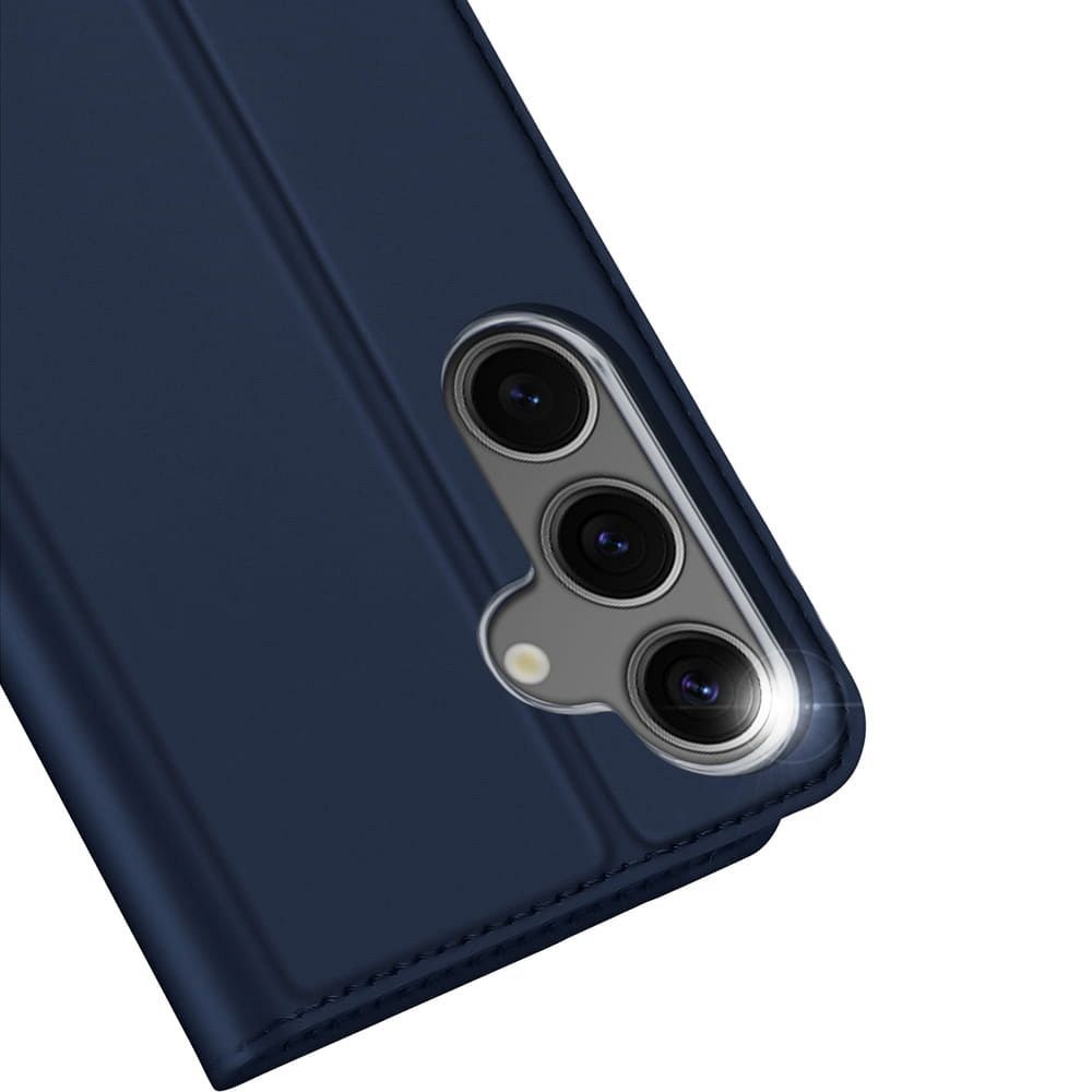 Etui książeczkowe z kieszonką na karty z podstawką niebieski Samsung Galaxy S25 Plus / 3 Etui książeczkowe z kieszonką na karty z podstawką niebieski Samsung Galaxy S25 Plus / 3