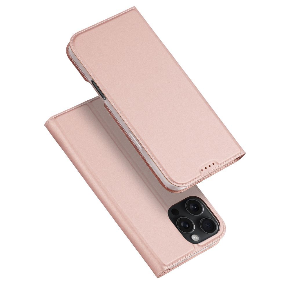Etui książeczkowe z kieszonką na karty z podstawką różowy Apple iPhone 16 Pro Max Etui książeczkowe z kieszonką na karty z podstawką różowy Apple iPhone 16 Pro Max