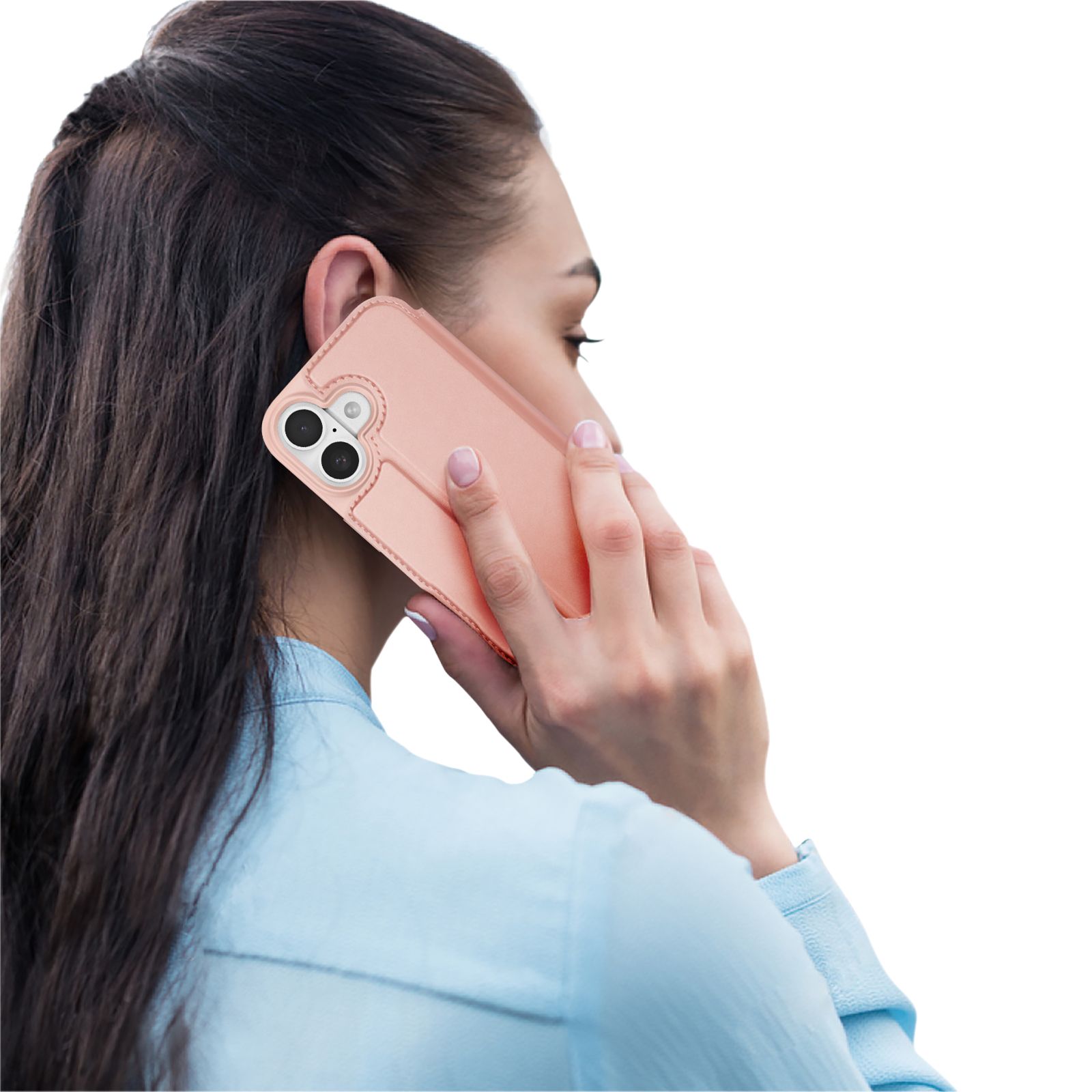 Etui książeczkowe z kieszonką na karty z podstawką różowy Apple iPhone 17 / 4 Etui książeczkowe z kieszonką na karty z podstawką różowy Apple iPhone 17 / 4