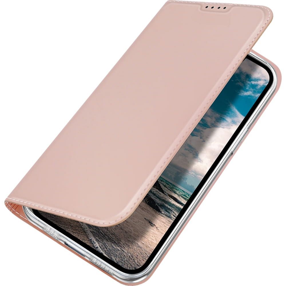 Etui książeczkowe z kieszonką na karty z podstawką różowy Apple iPhone 17e / 3 Etui książeczkowe z kieszonką na karty z podstawką różowy Apple iPhone 17e / 3