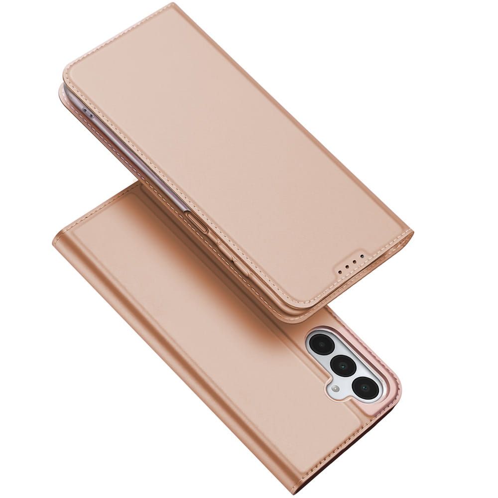 Etui ksi��eczkowe z kieszonk� na karty z podstawk� r�owy Samsung Galaxy A17 / 4