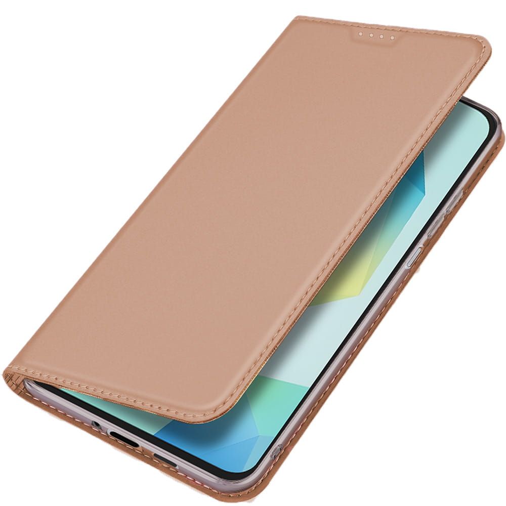 Etui ksi��eczkowe z kieszonk� na karty z podstawk� r�owy Samsung Galaxy A17 / 5