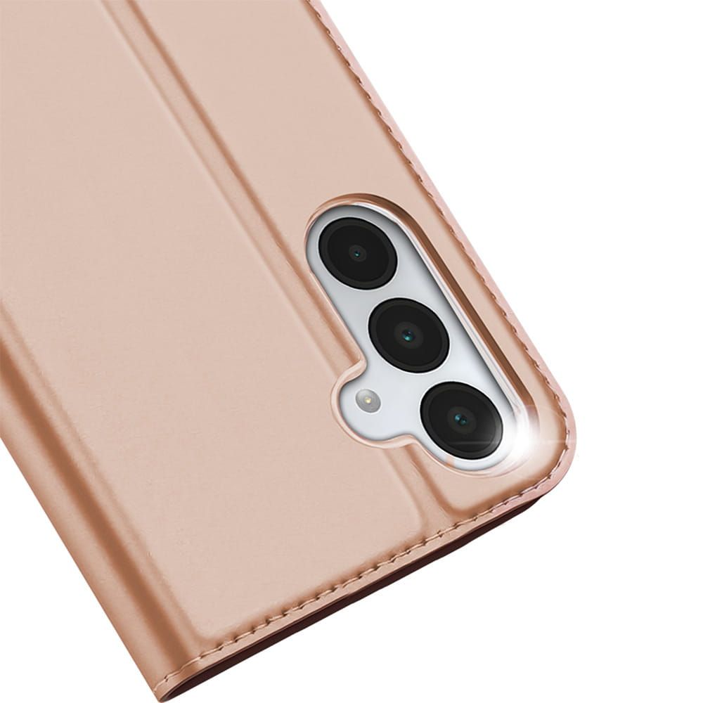 Etui ksi��eczkowe z kieszonk� na karty z podstawk� r�owy Samsung Galaxy A17 / 7