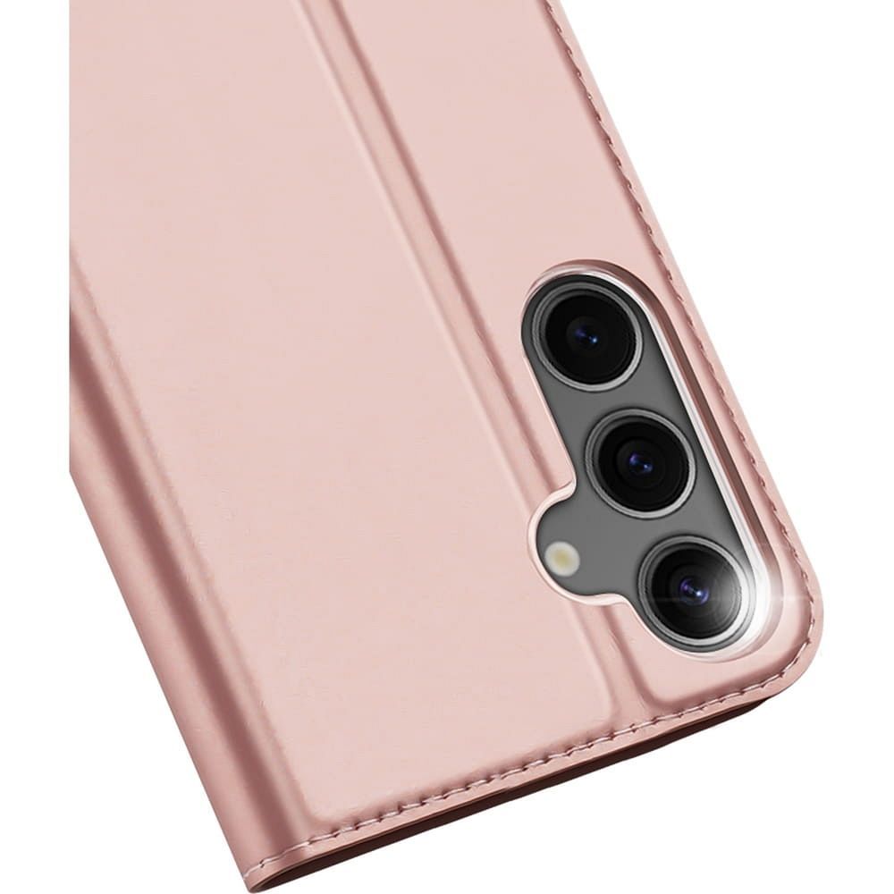 Etui ksi��eczkowe z kieszonk� na karty z podstawk� r�owy Samsung Galaxy S25 / 3