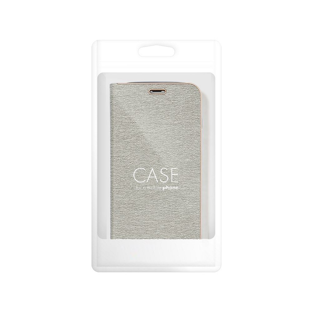 Etui książeczkowe z podstawką z kieszonką na kartę srebrny Samsung Galaxy A27 5G / 7 Etui książeczkowe z podstawką z kieszonką na kartę srebrny Samsung Galaxy A27 5G / 7