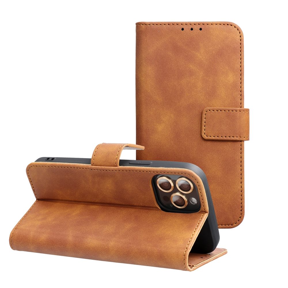 Etui książeczkowe z zapięciem na magnes portfelowe brązowy Samsung Galaxy A27 5G / 10 Etui książeczkowe z zapięciem na magnes portfelowe brązowy Samsung Galaxy A27 5G / 10