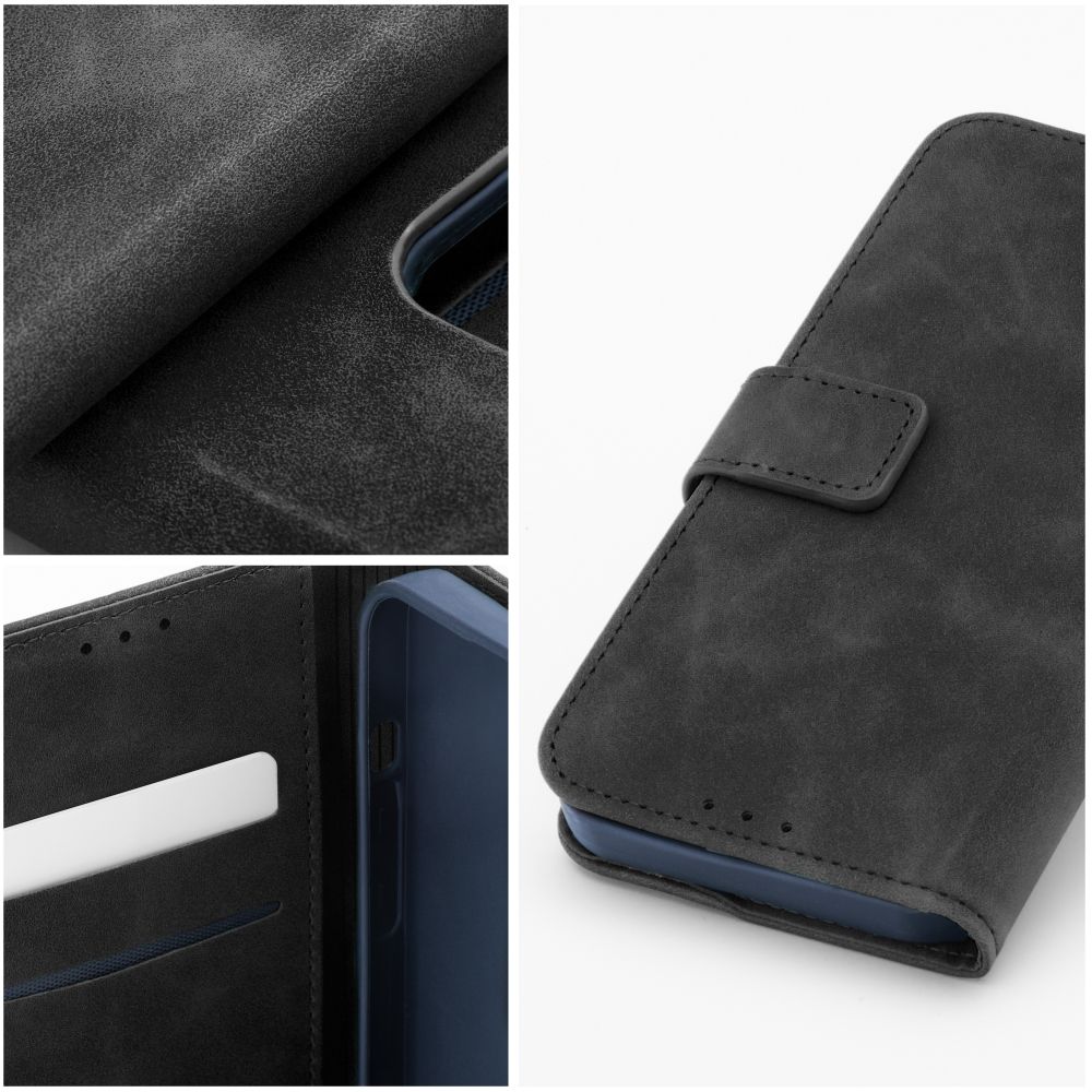 Etui książeczkowe z zapięciem na magnes portfelowe czarny Samsung Galaxy A22 LTE / 11 Etui książeczkowe z zapięciem na magnes portfelowe czarny Samsung Galaxy A22 LTE / 11