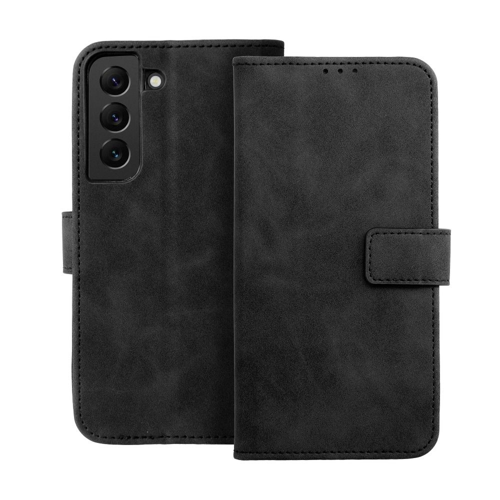 Etui książeczkowe z zapięciem na magnes portfelowe czarny Samsung Galaxy A22 LTE / 2 Etui książeczkowe z zapięciem na magnes portfelowe czarny Samsung Galaxy A22 LTE / 2