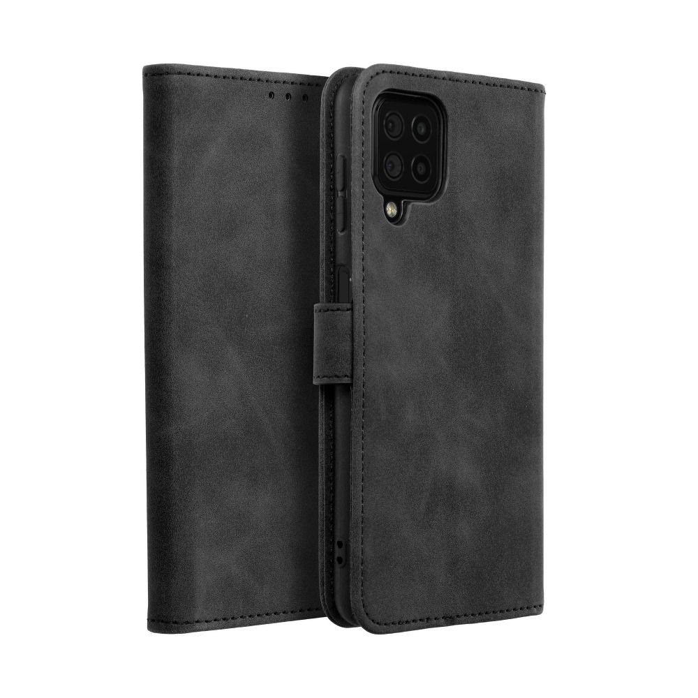 Etui książeczkowe z zapięciem na magnes portfelowe czarny Samsung Galaxy A22 LTE / 4 Etui książeczkowe z zapięciem na magnes portfelowe czarny Samsung Galaxy A22 LTE / 4