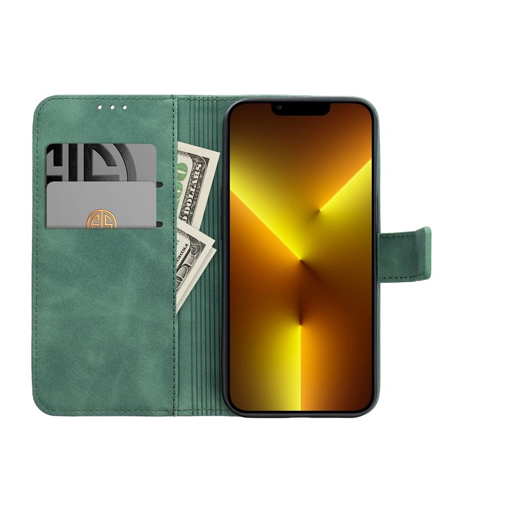 Etui książeczkowe z zapięciem na magnes portfelowe zielony Samsung Galaxy A27 5G / 2 Etui książeczkowe z zapięciem na magnes portfelowe zielony Samsung Galaxy A27 5G / 2