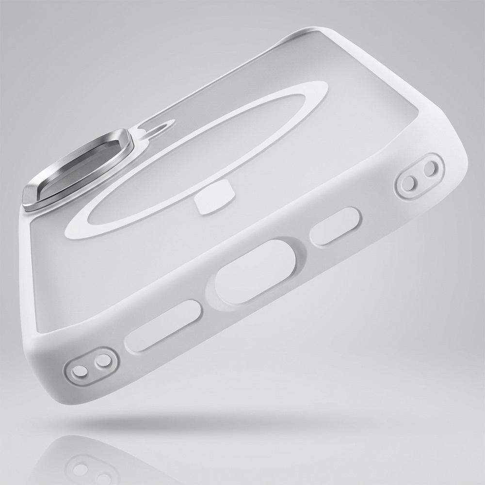 Etui na tył MagSafe przezroczyste z osłoną aparatu biały (Camera Control Button) Apple iPhone 17 / 5 Etui na tył MagSafe przezroczyste z osłoną aparatu biały (Camera Control Button) Apple iPhone 17 / 5